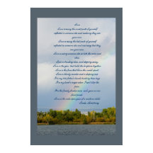 Love Poem With Rainbow Photo Poster