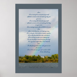 Love Poem With Rainbow Photo Poster