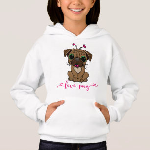 Love Pug Dog Dia de os namorados