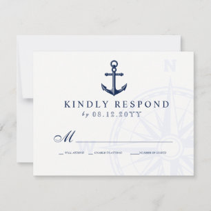 Love Sets Sail Anchor NMaritime Weding RSVP