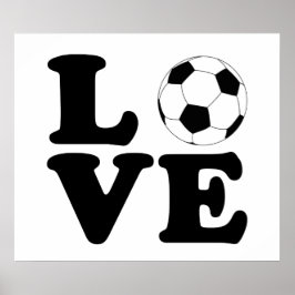 Love Soccer impressão / poster