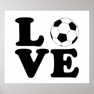 Love Soccer impressão / poster