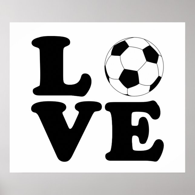 Love Soccer impressão / poster (Frente)