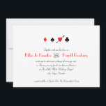 Love Struck Las Vegas - Convite De Casamento<br><div class="desc">Simples e elegante,  este convite de casamento no casino apresenta os quatro trajes de cartas em vermelho e preto clássico. O coração foi perfurado por setas como um nariz atrevido a ser atingido pelo amor. Ideal para um casamento ou elopemento em Las Vegas,  esta suíte é fácil de personalizar.</div>