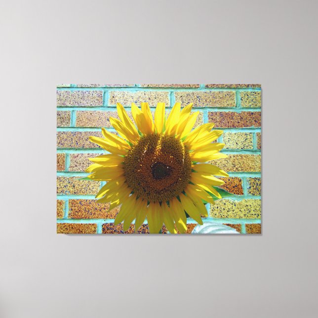 Love Sunflower Stretch Canvas Print (Frente)