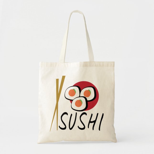 Love Sushi Organic Planet Bolsas de canvas Reutili (Frente)