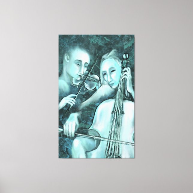 Love Symphony Canvas Print Duet Modern Painting (Frente)
