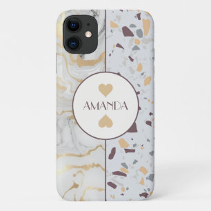 Love Terrazzo Marble capas de iphone nome