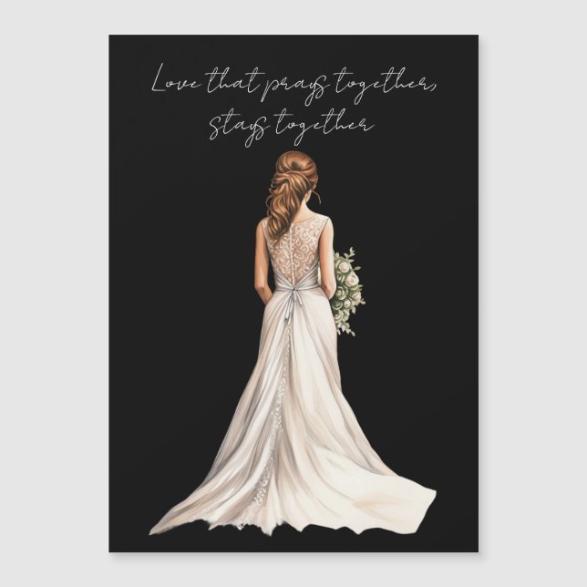 Love that Prays Together Wedding Greeting Card (Frente)