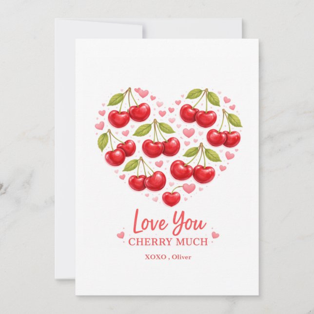 Love You Cherry Much Valentine's Day Card (Frente)