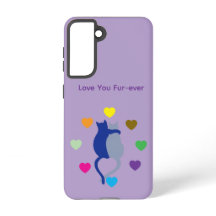 Love You Fur-ever Cat Galaxy Case – Purple