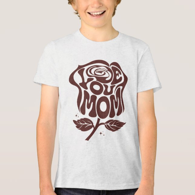 Love You Mom Rose Typography (Frente)