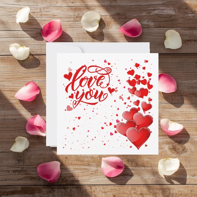 Love You Personalized Flat Card (Criador carregado)