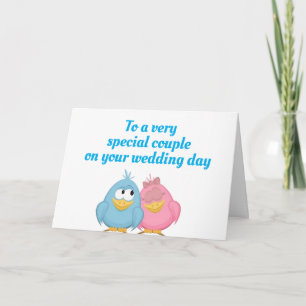 **LOVEBIRDS** NO SEU CARTÃO **DIA DE CASAMENTO"