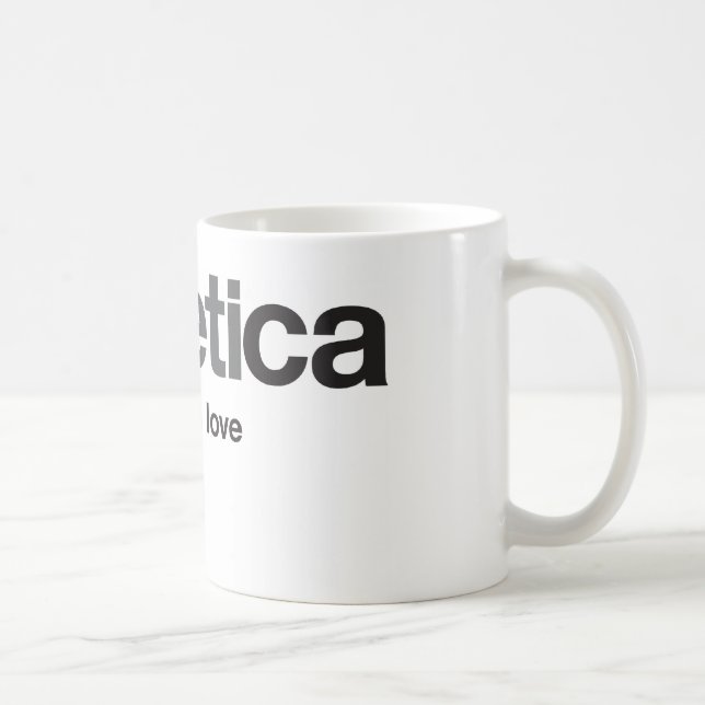 LoveHelvetica Bastardised a caneca (Direita)