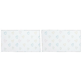 Lovely hearts pattern - Shower Curtain - Large