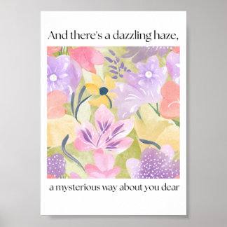 Lover Floral Lyrics Poster