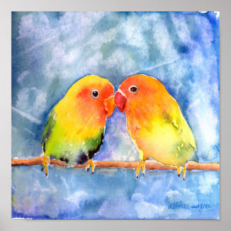 Lovey Dovey Lovebird Impressão