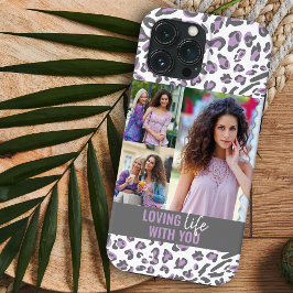 Loving Life with You Leopard Print 3 Photo Lilac