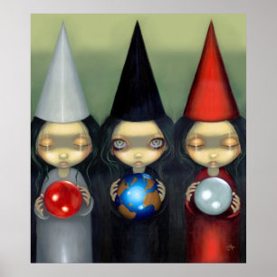Lowbrow gótico da bruxa do IMPRESSÃO planetário