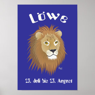 Löwe 23. Juli bis 22. August Poster