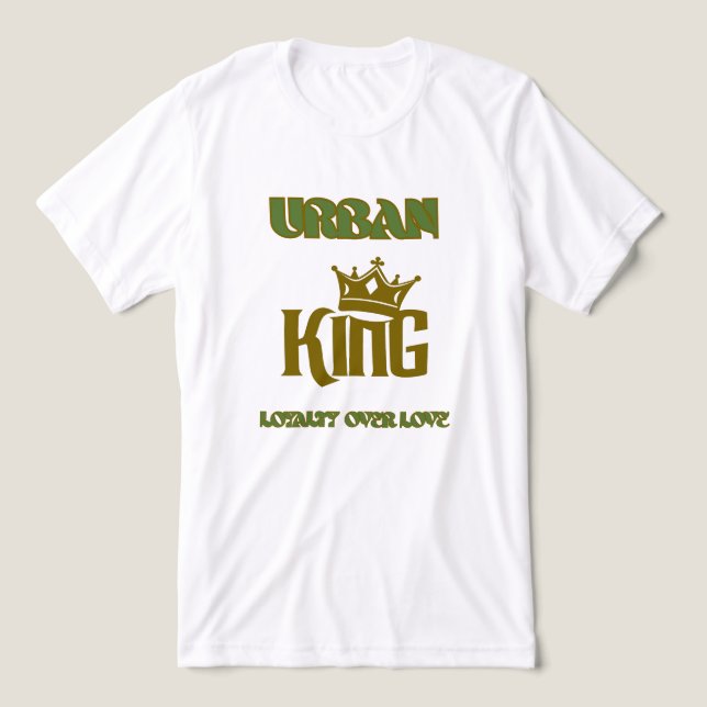 LOYALTY OVER LOVE URBAN KING MEN'S WHITE/OLIVE  (Design frontal)