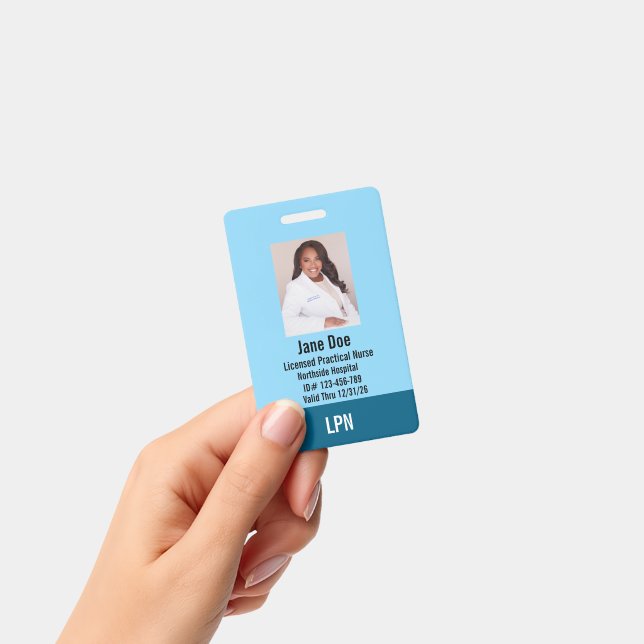 LPN, Enfermeiro Prático Licenciado, Crachá de Iden (Portátil)