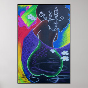 Lua Africana - Impressão Azulejo de Miami