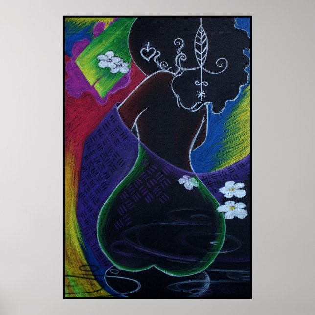 Lua Africana - Impressão de Miami Deco (Frente)