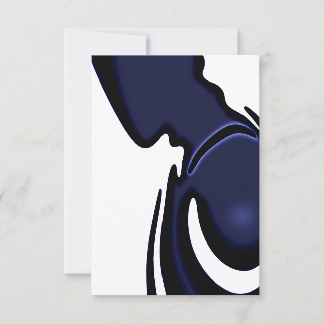 Lua Azul: Azul Abstrato, Branco e Preto (Frente)