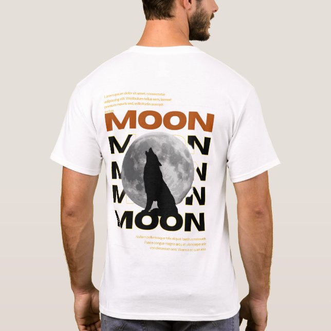 Lua - Camiseta Gráfica Noturna Mística (Verso)