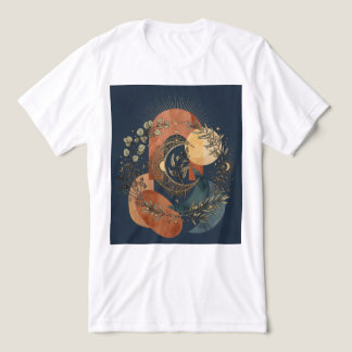 Lua Celestial e Sol Dourado Arco Místico Botânico
