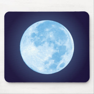 Lua cheia azul Mousepad