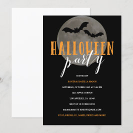 Lua cheia | Convite para Festas de Halloween