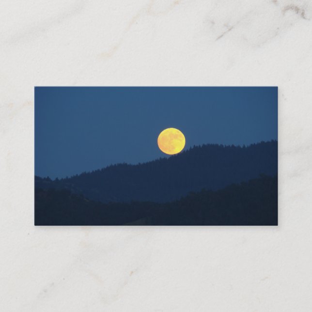 Lua cheia da laranja dos cartões de visitas da Lua (Frente)