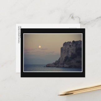 Lua cheia em Koroni Kastro - Cartão postal