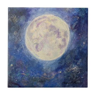 Lua Cheia Noturna Céu Celestial Maureen Girard Uni