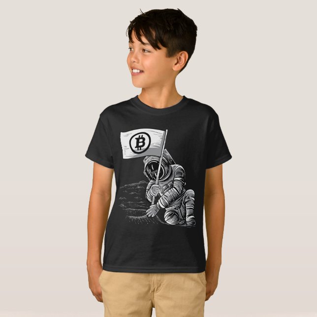 Lua cripto do mineiro do cryptocurrency da camisa (Frente Completa)