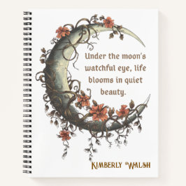 Lua do Crescente Floral Elegante