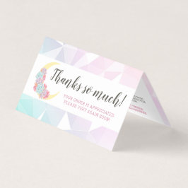 Lua e Cartões de agradecimentos Místico de Boho Pa