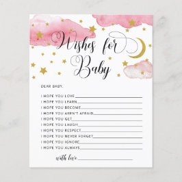 Lua e Estrelas Desejam Cartões para Bebê