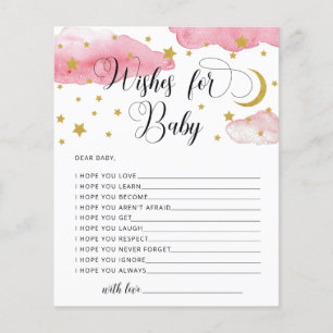 Lua e Estrelas Desejam Cartões para Bebê