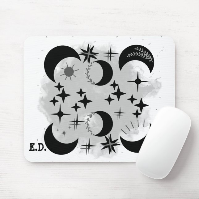 LUA E ESTRELAS MOUSE PAD (Com mouse)