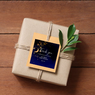 Lua e estrelas obrigado seus adesivos