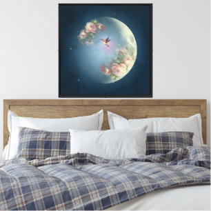 Lua E Flores - Canvas