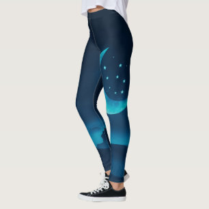 Lua e Montanhas do Quarto Azul Legging