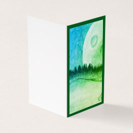 Lua e planeta - verde