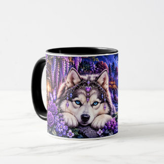 Lua Enfeitiçada – Caneca Husky Fantasia Gótica