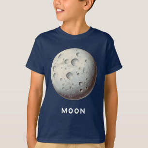 Lua / Luna - Camisa T de Tee Planeta Clássica