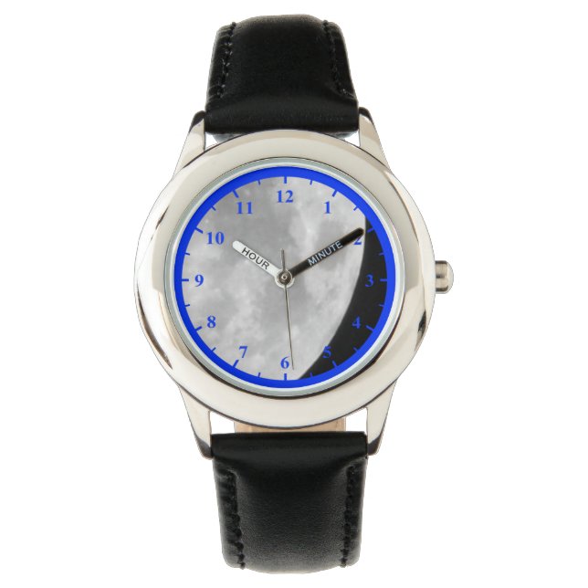 Lua, Relógio de Aço Inoxidável da Criança (Frente)